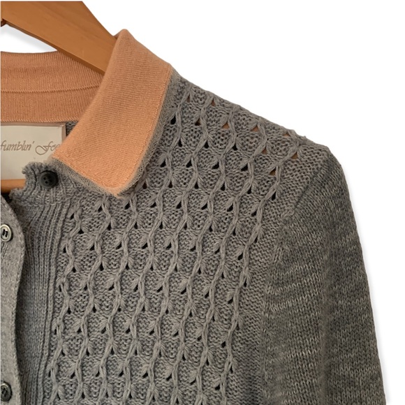 Fumblin Foe Women’s Button Down Knit Cardigan Sweater - Picture 4 of 8